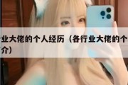 各行业大佬的个人经历（各行业大佬的个人经历简介）