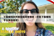 下载赚钱软件微信提现有哪些（手机下载赚钱平台微信提现）