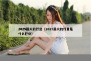 2025最火的行业（2025最火的行业是什么行业）