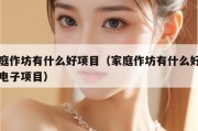 家庭作坊有什么好项目（家庭作坊有什么好项目电子项目）