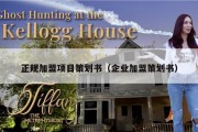 正规加盟项目策划书（企业加盟策划书）