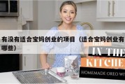 有没有适合宝妈创业的项目（适合宝妈创业有哪些）
