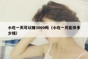 小吃一天可以赚3000吗（小吃一月能挣多少钱）