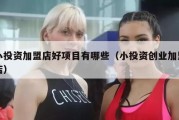 小投资加盟店好项目有哪些（小投资创业加盟店）