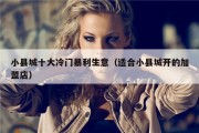 小县城十大冷门暴利生意（适合小县城开的加盟店）