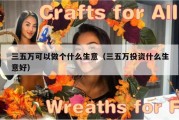 三五万可以做个什么生意（三五万投资什么生意好）