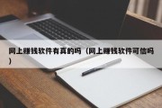 网上赚钱软件有真的吗（网上赚钱软件可信吗）