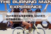 2025年做什么项目好赚钱（2025年什么行业最吃香）
