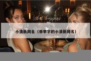 小清新网名（带季字的小清新网名）
