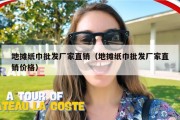 地摊纸巾批发厂家直销（地摊纸巾批发厂家直销价格）
