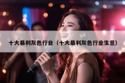 十大暴利灰色行业（十大暴利灰色行业生意）