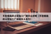 不愁销路的小型加工厂做什么好呢（不愁销路的小型加工厂项目年入百万）