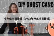 今年啥项目挣钱（2022年什么项目挣钱）