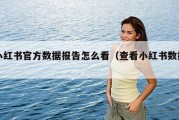 小红书官方数据报告怎么看（查看小红书数据）