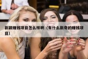 新颖赚钱项目怎么样啊（有什么新奇的赚钱项目）