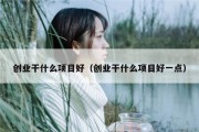 创业干什么项目好（创业干什么项目好一点）