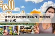 适合45至55岁创业项目农村（45岁创业做什么好）