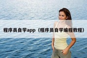 程序员自学app（程序员自学编程教程）