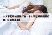 十大不起眼的赚钱行业（十大不起眼的赚钱行业?!你会惊呆的）