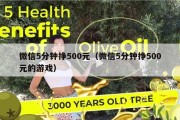 微信5分钟挣500元（微信5分钟挣500元的游戏）