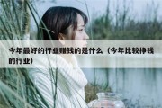 今年最好的行业赚钱的是什么（今年比较挣钱的行业）