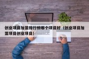 创业项目加盟排行榜哪个项目好（创业项目加盟项目创业项目）
