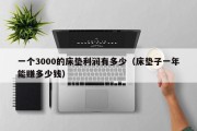 一个3000的床垫利润有多少（床垫子一年能赚多少钱）